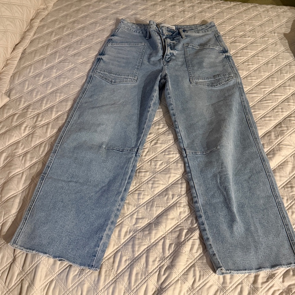 Women's Light Blue Straight Leg Jeans